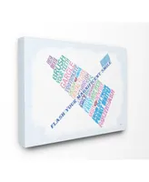 Stupell Industries Home Decor Flash Your Smile Typography Bathroom Canvas Wall Art, 16" x 20"
