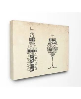 Stupell Industries Home Decor His Hers Wine Beer Kitchen Art Collection
