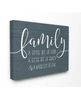 Stupell Industries Family Loud Crazy Love Canvas Wall Art