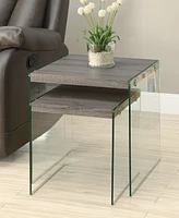Monarch Specialties 2 Piece Nesting Table Set