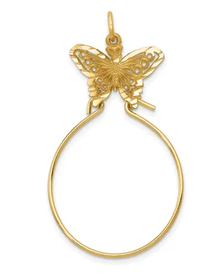 Butterfly Holder Charm in 14k Yellow Gold