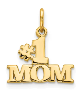 Number 1 Mom Charm in 14k Yellow Gold
