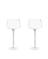 Viski Raye Angled Amaro Spritz Crystal Glasses, Set of 2, 16 Oz