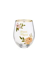 Twine Choose Happy Stemless Wine Glass