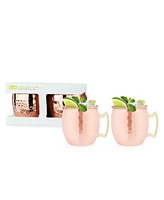 True Brands Hamme Moscow Mule Mugs, 2 Piece, 16 Oz