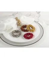 Saro Lifestyle Petite Jingle Bell Napkin Ring, Set of 4