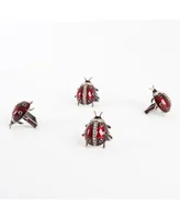 Saro Lifestyle Ladybug Napkin Ring, Set of 4