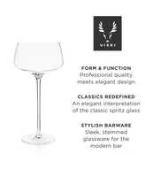 Viski Raye Angled Amaro Spritz Crystal Glasses, Set of 2, 16 Oz