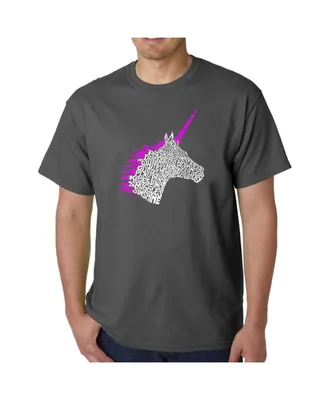 La Pop Art Men's Word T-Shirt - Unicorn