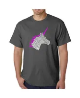 La Pop Art Men's Word T-Shirt - Unicorn