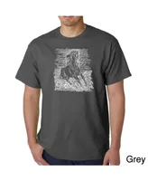 La Pop Art Men's Word T-Shirt - Horse Breeds