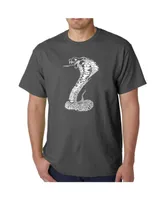 La Pop Art Men's Word T-Shirt - Types of Snakes