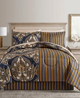 Odyssey Scroll/Stripe Reversible 8 Pc. Comforter Sets, Exclusively at Macy's