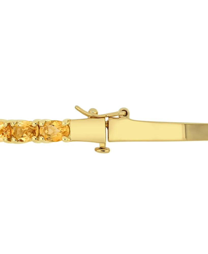 Oval-Cut Citrine (6-3/4 ct. t.w) Bangle in 18k Yellow Gold Over Sterling Silver
