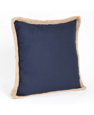 Saro Lifestyle Braided Jute Decorative Pillow, 20" x
