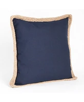 Saro Lifestyle Braided Jute Decorative Pillow, 20" x