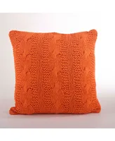 Saro Lifestyle Cable Knit Decorative Pillow, 20" x 20"