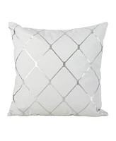 Saro Lifestyle Metallic Diamond Decorative Pillow, 18" x