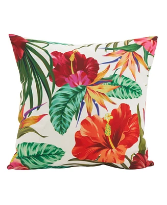 Saro Lifestyle Island Palms Statement Decorative Pillow, 18" x 18"