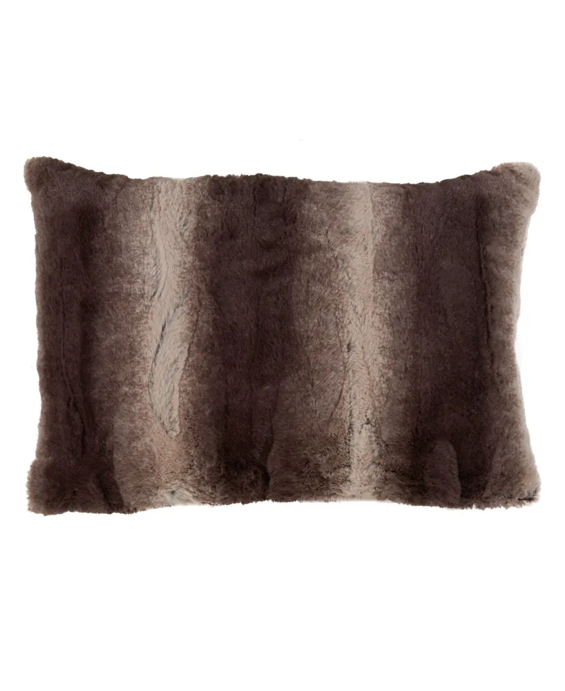 Saro Lifestyle Faux Fur Decorative Pillow, 14" x 20"