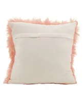 Saro Lifestyle Long Haired Faux Fur Decorative Pillow, 18" x