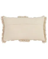 Saro Lifestyle Fringe Striped Decorative Pillow, 12" x 20"