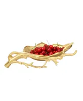 Classic Touch Gold Leaf Candy Dish
