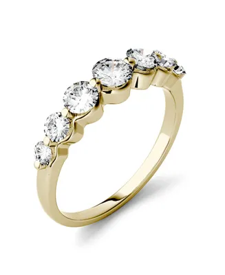 Moissanite Graduated Seven Stone Band 7/8 ct. t.w. Diamond Equivalent 14k White, Yellow, or Rose Gold