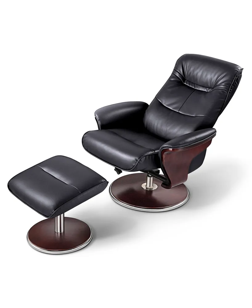 Artiva Usa Milano Swivel Recliner and Ottoman