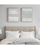 Madison Park Radiant Flatland Glitter Canvas Art 2-Pc Set with Hand Embellished