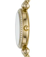 Fossil Women's Carlie Mini Gold-Tone Stainless Steel Bracelet Watch 28mm