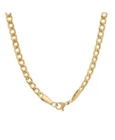 Steeltime Men's 18k gold Plated Stainless Steel 24" Figaro Style Chain Necklaces