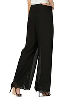 Alex Evenings Wide-Leg Chiffon Pants