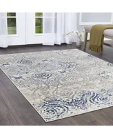 Global Rug Designs Barstow BAR01 Ivory 6'6" x 9'6" Area Rug