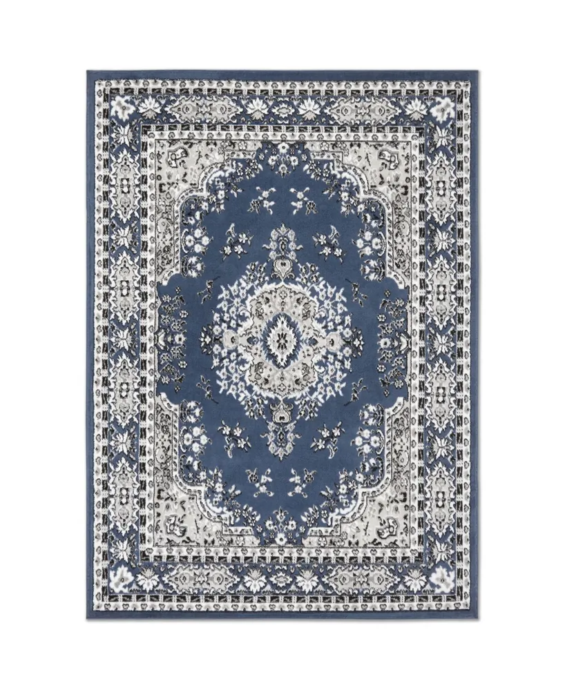 Global Rug Design Loma LOM01 Dark Blue 5'2" x 7'4" Area Rug