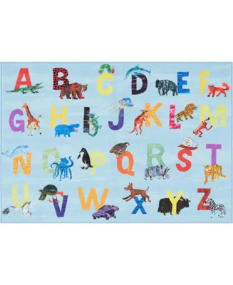 Eric Carle Elementary Alphabet Decorative Pink 4'11" x 6'6" Area Rug