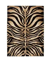 Global Rug Designs Brighton BRI06 Black 5'2" x 7'2" Area Rug