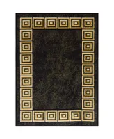 Global Rug Designs Vision VIS06 Black 5'2" x 7'2" Area Rug