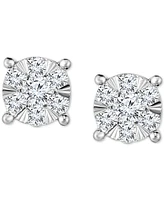 TruMiracle Diamond Stud Earrings (1 ct. t.w.) in 14k White Gold