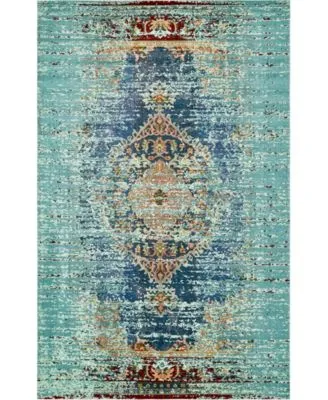 Bayshore Home Brio Bri6 Turquoise Area Rug Collection