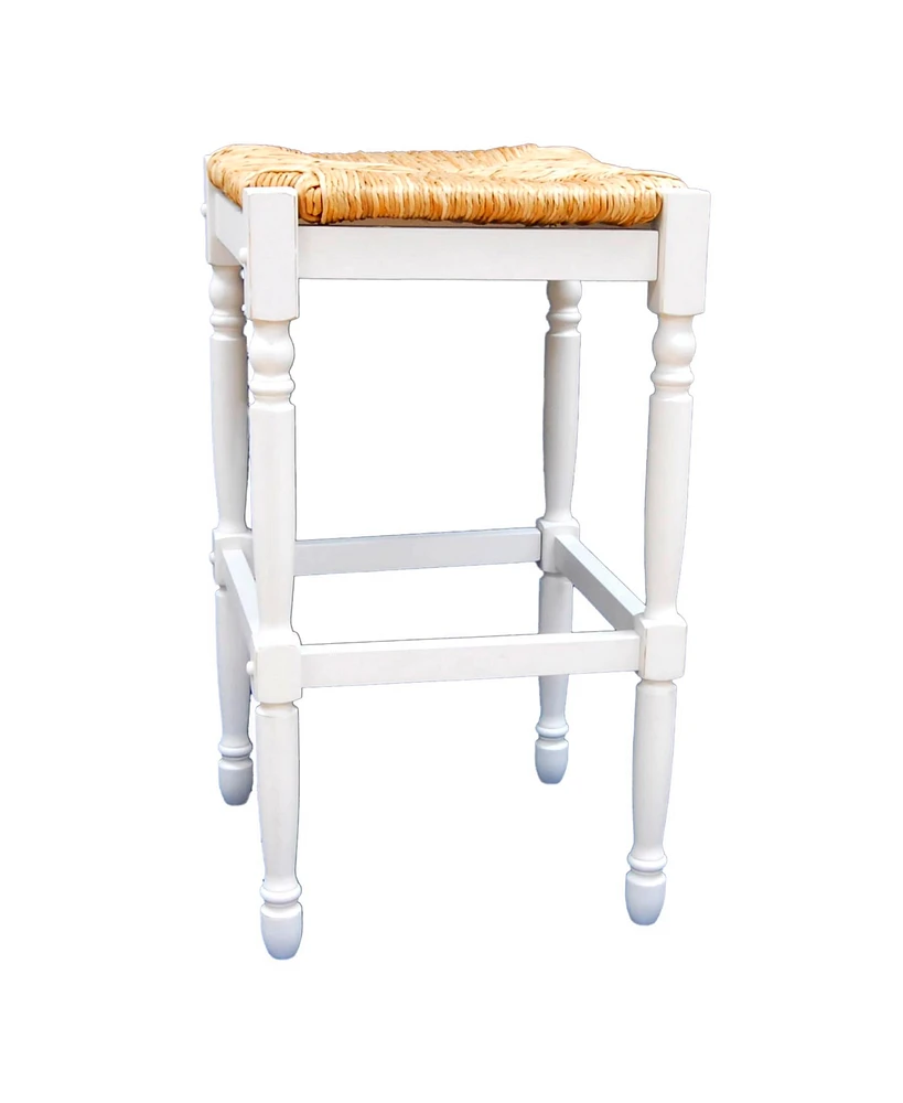 French Country 30" Turned Leg Seat Stool