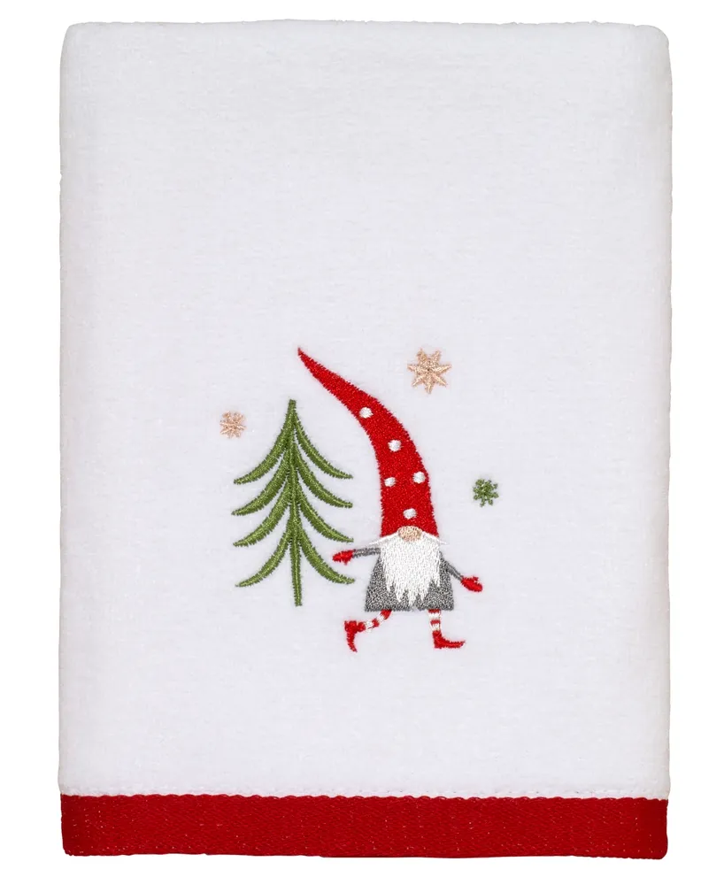 Avanti Gnome Walk Holiday Cotton Hand Towel, 16" x 30"