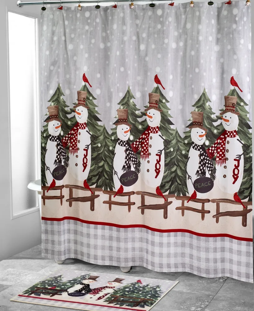 Avanti Country Friends Holiday Resin Shower Curtain, 72" x 72"