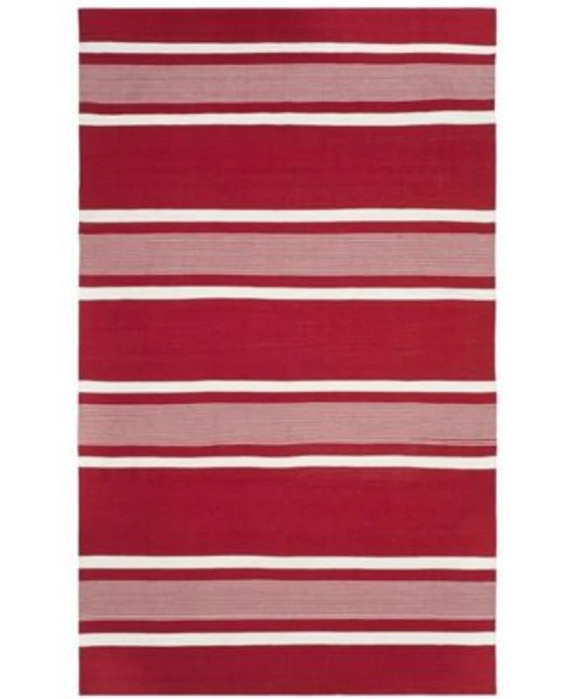 Lauren Ralph Lauren Hanover Stripe Lrl2461d Red Area Rug Collection