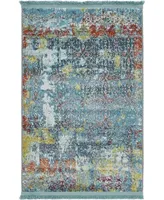 Bayshore Home Kenna Ken8 Teal Area Rug Collection