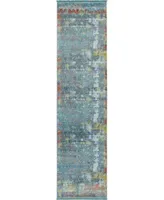 Bayshore Home Kenna Ken8 Teal Area Rug Collection