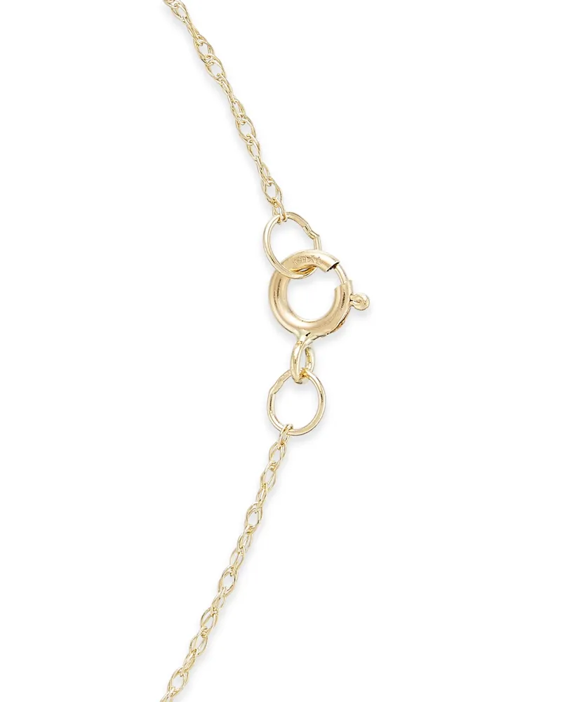 Diamond Cross 18" Pendant Necklace (1/10 ct. t.w.) in 14k Gold & 14k White Gold