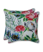 Flower Mania 16" x 16" Outdoor Decorative Pillow 2-Pack