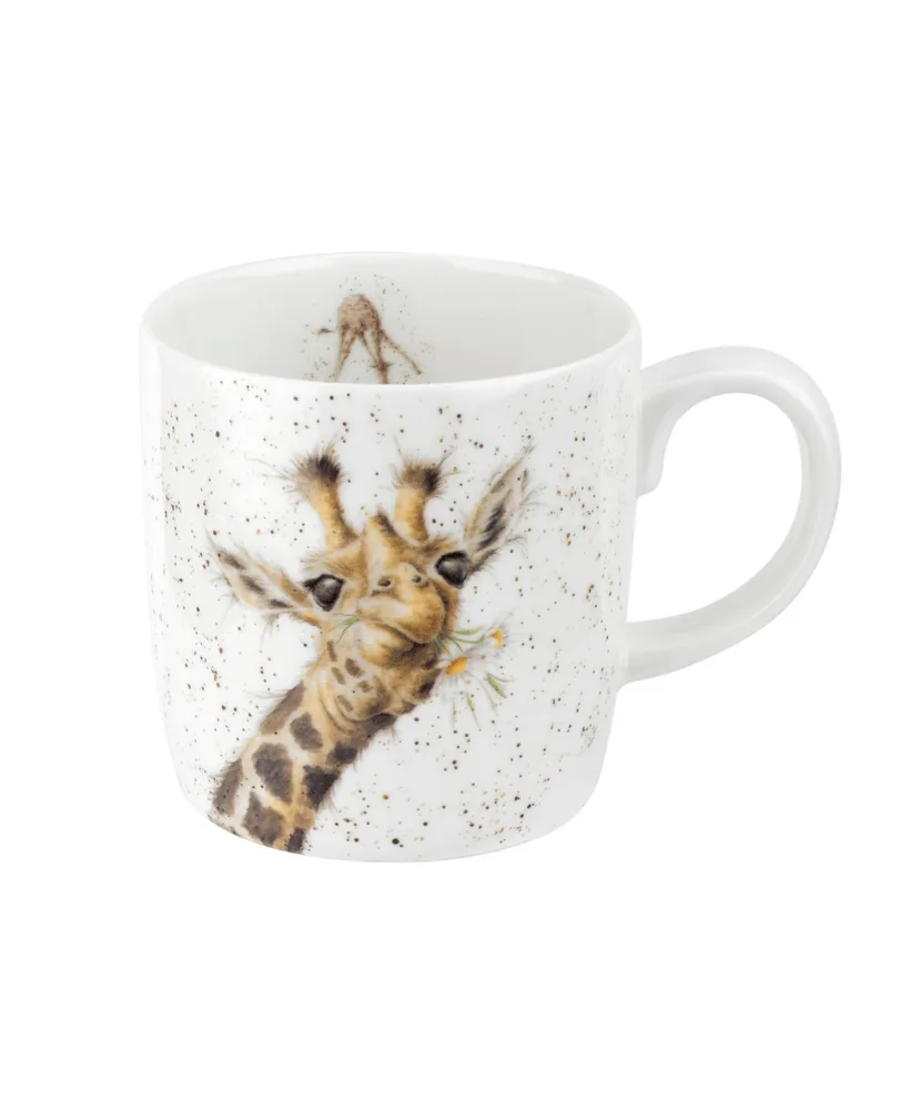 Royal Worcester Wrendale Lofty Giraffe Mug Set/4