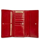 Mancini Casablanca Collection Rfid Secure Ladies Trifold Wing Wallet